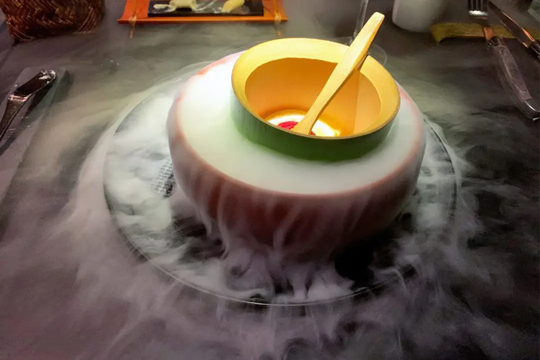 Fresh cheese naan at Empire Grill Fine Indian Cuisine in Edmonton, AB